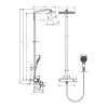 Takduschset Hansgrohe Raindance Select 360 Showerpipe med BadkarsblandareVit/Krom
