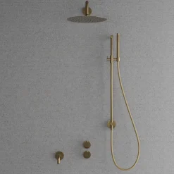Takduschset Scandtap Steel Harmonized 6X med Badkarsblandare för Inbyggnad
