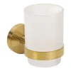 Tandborstglas Duschbyggarna Brass med Hållare