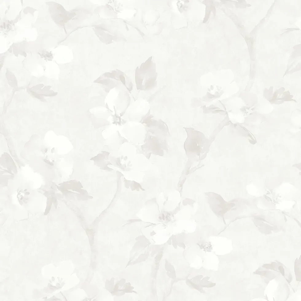 Tapet Boråstapeter Helens Flower 3583 Non Woven, Mönstrad Grå