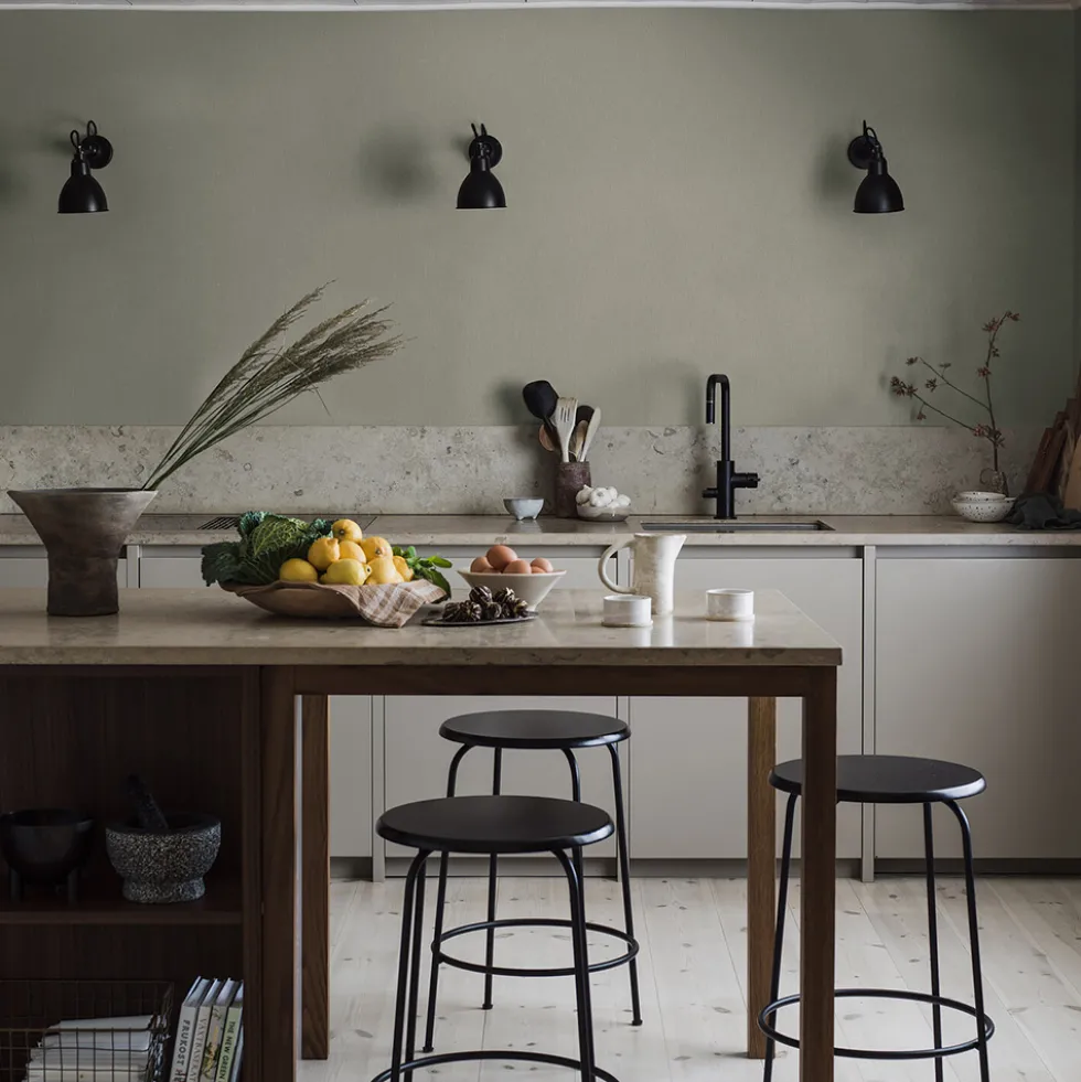 Tapet Boråstapeter Linen Bay Leaf 4333 EasyUp, Enfärgad Grön
