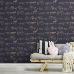 Tapet Boutique Safari Midnight