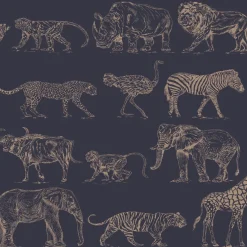 Tapet Boutique Safari Midnight
