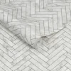 Tapet Contour Marble Chevron Tile Vit