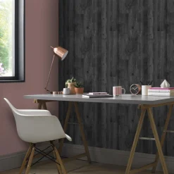Tapet Easy Decor Trä Deluxe Svart 121112