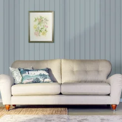 Tapet Laura Ashley Chalford Trä Panelling Seaspray Blå 122758