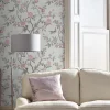 Tapet Laura Ashley Eglantine Eau de Nil 113371 EasyUp, Mönstrad Flerfärgad