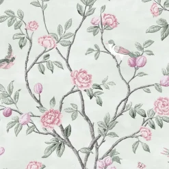 Tapet Laura Ashley Eglantine Eau de Nil 113371 EasyUp, Mönstrad Flerfärgad