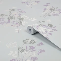 Tapet Laura Ashley Igerna Pale Duck Egg Blå 119857