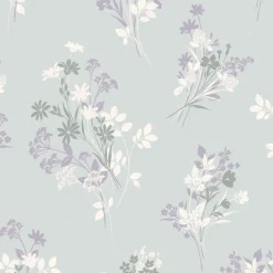 Tapet Laura Ashley Igerna Pale Duck Egg Blå 119857