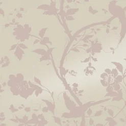Tapet Laura Ashley Oriental Garden Pearlescent Chalk Rosa
