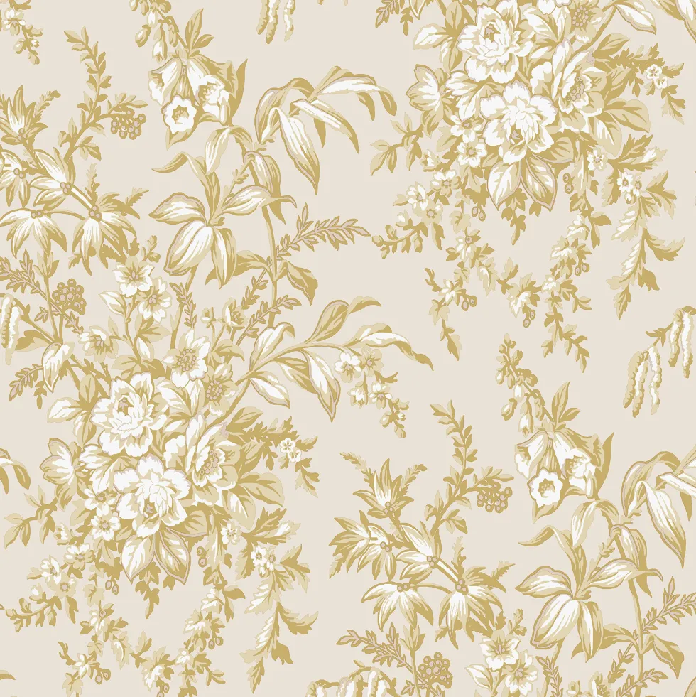 Tapet Laura Ashley Picardie Pale Gold