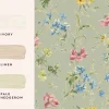 Tapet Laura Ashley Poppy Meadow Grön