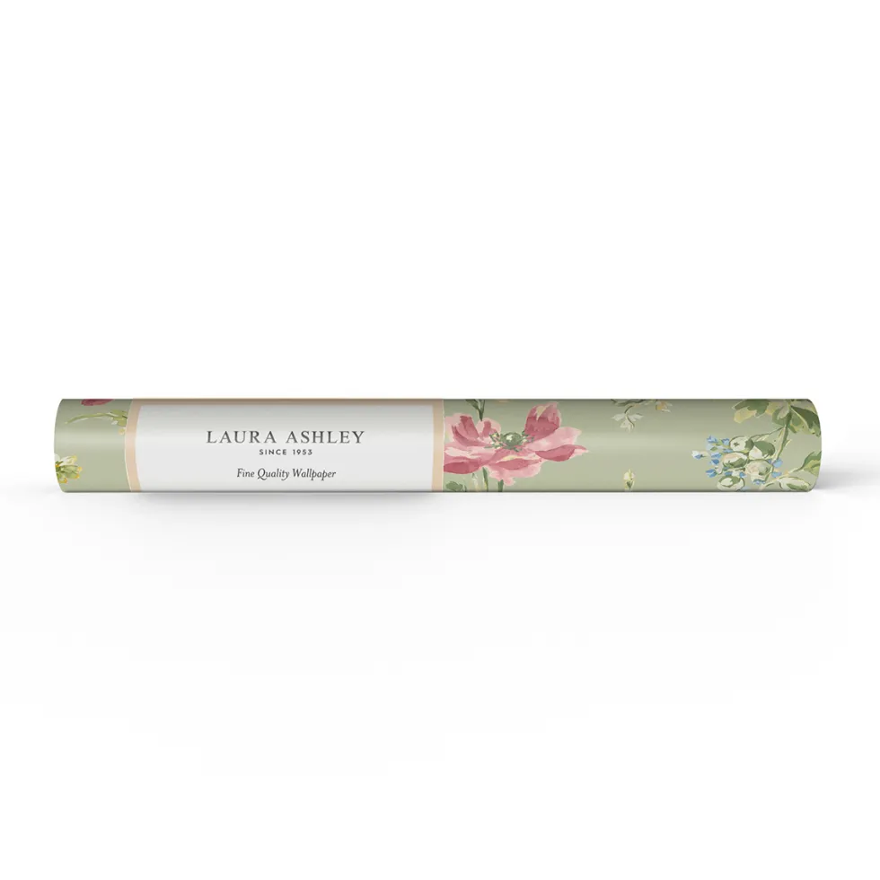 Tapet Laura Ashley Poppy Meadow Grön