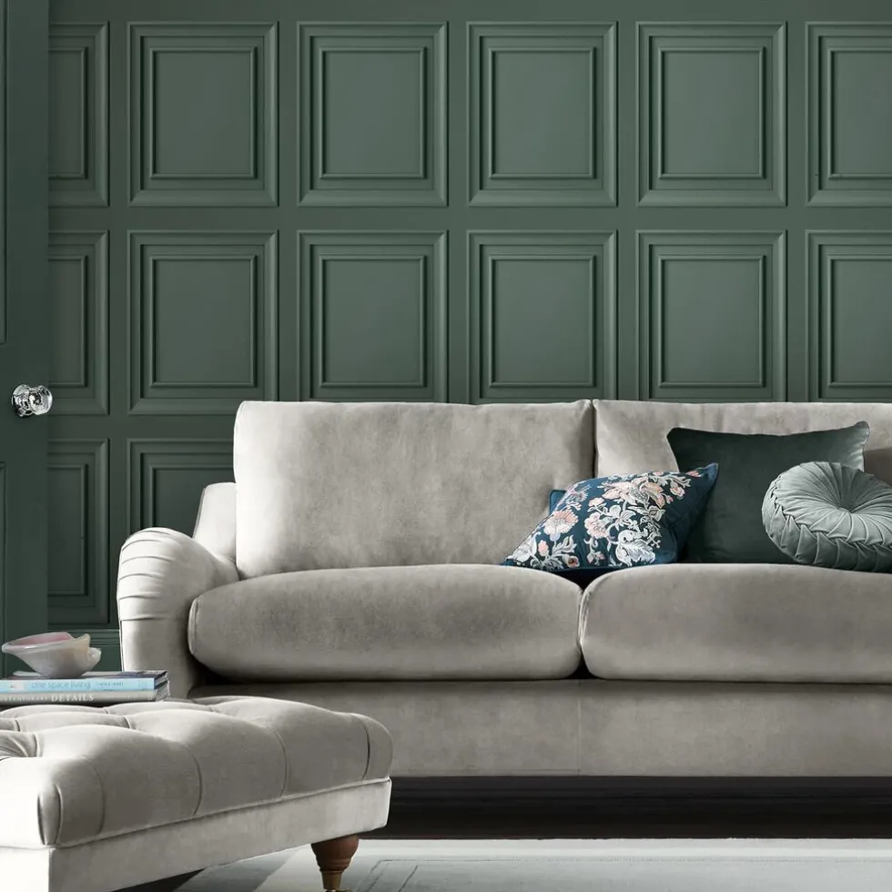 Tapet Laura Ashley Redbrook Trä Panel Fern Grön 119844