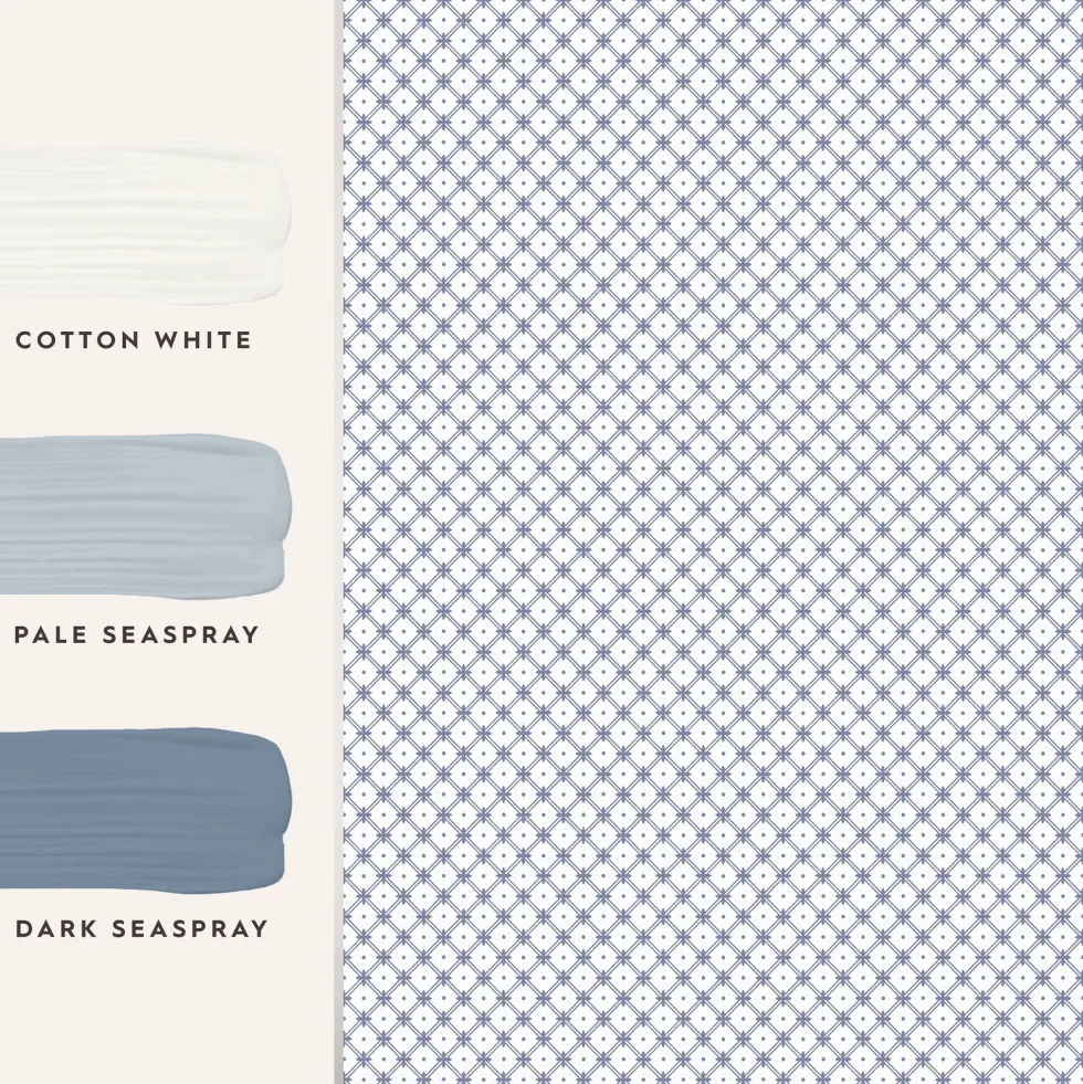 Tapet Laura Ashley Wickerwork Dark Seaspray Blå 120135