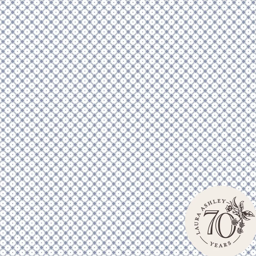 Tapet Laura Ashley Wickerwork Dark Seaspray Blå 120135
