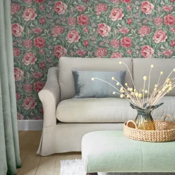 Tapet Laura Ashley Wild Roses Fern Grön 122754