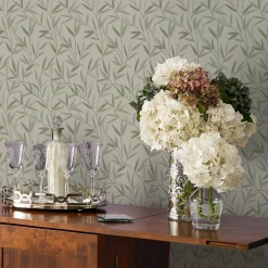 Tapet Laura Ashley Willow Leaf Hedgerow 113364 EasyUp, Mönstrad Flerfärgad