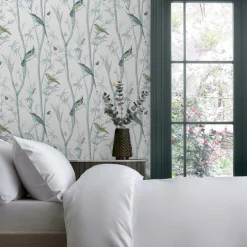 Tapet NEXT Chinoiserie Bird Trail Duck Egg