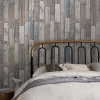 Tapet NEXT Distressed Wood Plank Neutral Blue