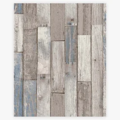 Tapet NEXT Distressed Wood Plank Neutral Blue