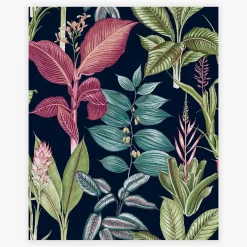 Tapet NEXT Fantasy Rainforest Leaves Navy