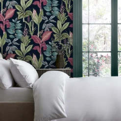 Tapet NEXT Fantasy Rainforest Leaves Navy