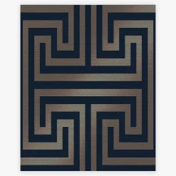 Tapet NEXT Metallic Greek Key Navy