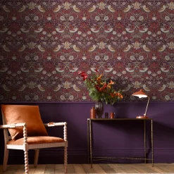 Tapet William Morris At Home Strawberry Thief 124229