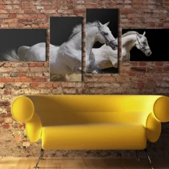 Tavla Arkiio Animal World White Horses Galloping