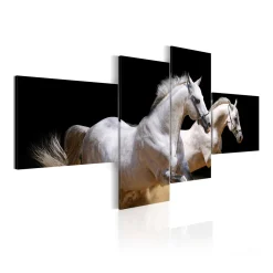 Tavla Arkiio Animal World White Horses Galloping