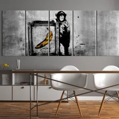 Tavla Arkiio Banksy Monkey With Frame