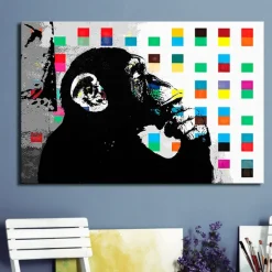 Tavla Arkiio Banksy The Thinker Monkey