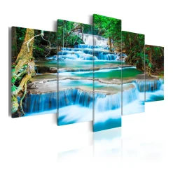 Tavla Arkiio Blue Waterfall In Kanchanaburi Thailand