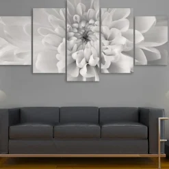 Tavla Arkiio Dahlia Flower In Grey Shades