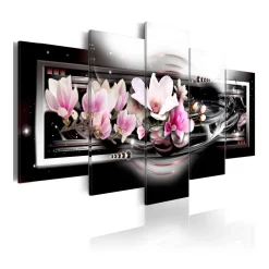Tavla Arkiio Magnolias On A Black Background