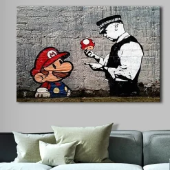 Tavla Arkiio Mario and Cop By Banksy