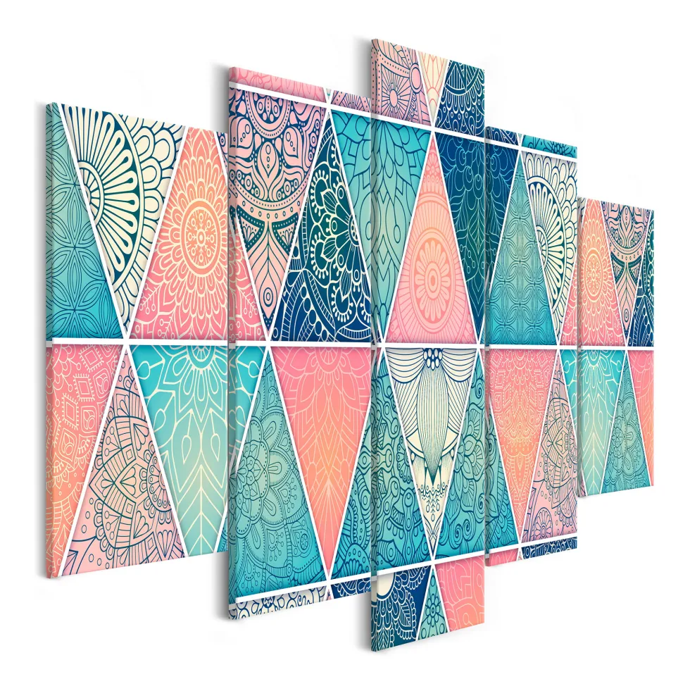 Tavla Arkiio Oriental Triangles Wide 5 delar