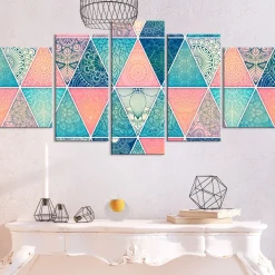 Tavla Arkiio Oriental Triangles Wide 5 delar