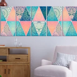 Tavla Arkiio Oriental Triangles Narrow 5 delar