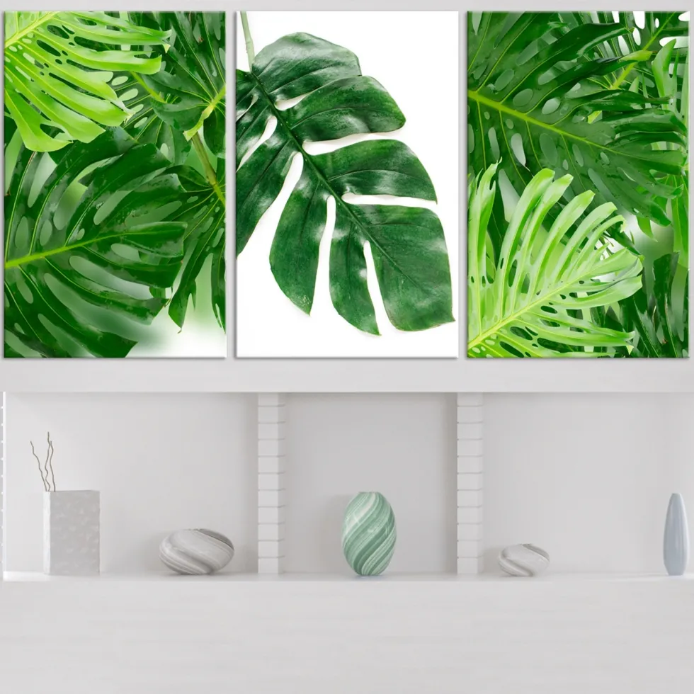 Tavla Arkiio Palm Leaves 3 delar 120x60