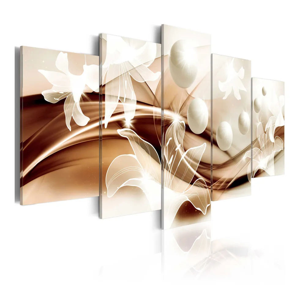 Tavla Arkiio Pearl Lilies In Bronze