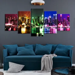 Tavla Arkiio Rainbow New York Wide 5 delar 225x100