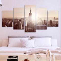 Tavla Arkiio Sun Over Manhattan Brown 5 delar