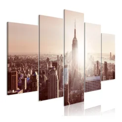 Tavla Arkiio Sun Over Manhattan Brown 5 delar