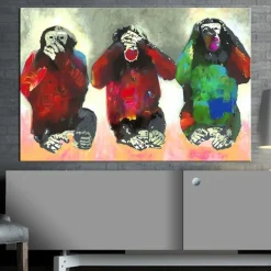 Tavla Arkiio Three Wise Monkeys