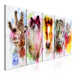 Tavla Arkiio Watercolour Animals 5 delar
