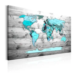 Tavla Arkiio World Map Blue World