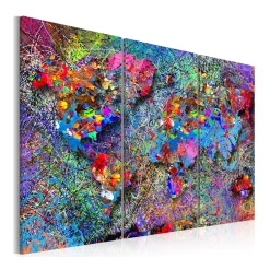 Tavla Arkiio World Map Colourful Whirl